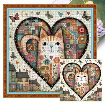 A# Полная вышивка Эко-хлопковая нить 11CT Печатный набор для вышивки крестом Искусство 3