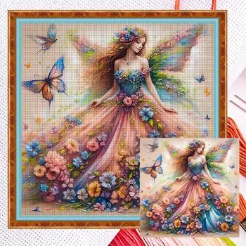 A# Полная вышивка Эко-хлопковая нить 11CT Счетный набор для вышивки крестом для девочек Декор 1