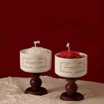 A Set Camellia Companion Gift Flower Shape Gift Box Scented Candle Birthday Graduation Ghee Lamp Gift Wedding