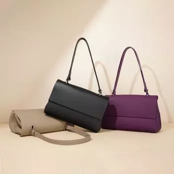 A Simple, Soft Leather Single-shoulder Bag with A Large Capacity, Versatile Women s Bag for Commuting чёрный