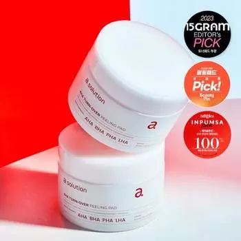 A Solution 4HA Turnover Peeling Pad 30 листов, популярная взрывная косметика Кореи