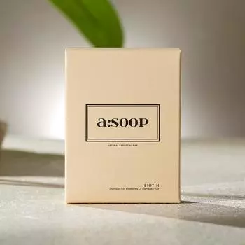 A-SOOP Biotin Hair Loss Shampoo Shampoo Bar Solid Biotin Shampoo Natural, 100g, 1 piece