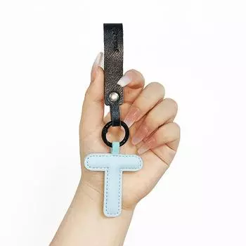 A To Z искусственная кожа начальная буква брелок для женщин конфетный цвет простая сумка телефон кулон автомобильный брелок ювелирные изделия подарки A