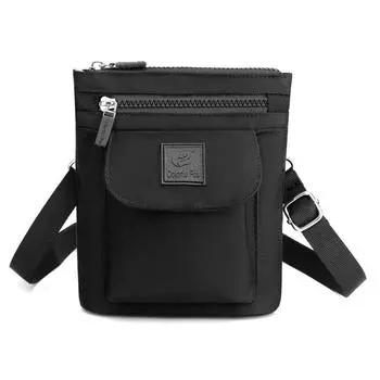 A women s new simple messenger bag, street trend portable messenger bag, anti-splashing mobile phone bag, fanny pack. чёрный