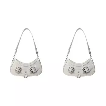 A # Женская модная сумка через плечо из искусственной кожи с регулируемым ремешком, простая сумка-сэтчел (белый)