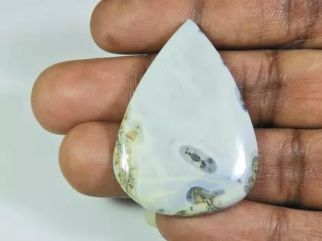 АА++ 50Cts. Натуральная яшма малигано груша кабошон свободный драгоценный камень 30X43X04MM ET-154