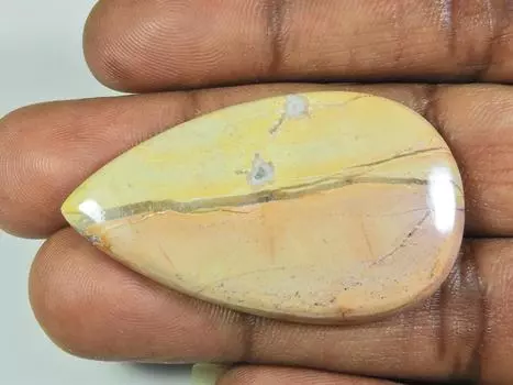 АА++ 58Cts. Натуральная яшма малигано груша кабошон свободный драгоценный камень 27X46X05MM ET-153