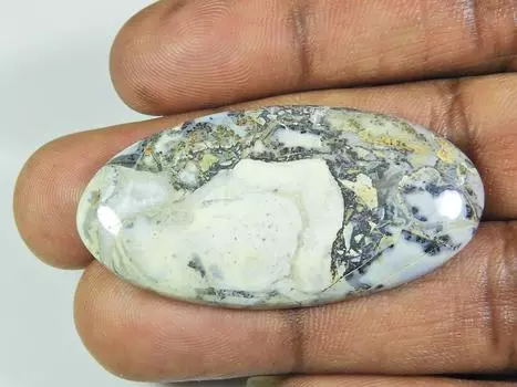 АА++ 59Cts. Натуральная яшма Малигано, овальный кабошон, свободный драгоценный камень, 23X47X05MM, ET-140