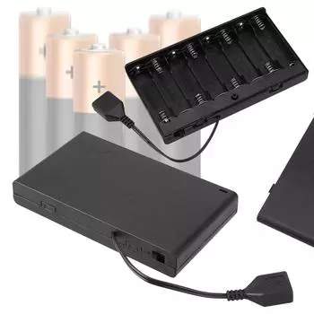 AA батарейный отсек USB гнездовой разъем 2/3/4/6/8 слотов AA батарейный отсек USB батарейный отсек с переключателями для комплекта светодиодной подсветки 2
