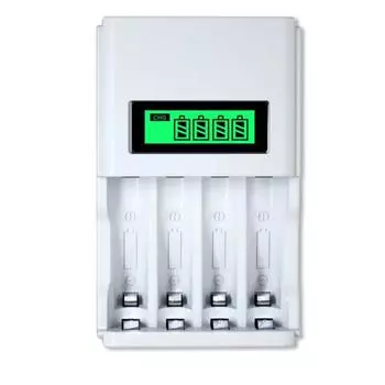 AAA AA Rechargeable Batteries 1800/900mAh 1.2V Ni-MH / 4 Slots LCD Charger