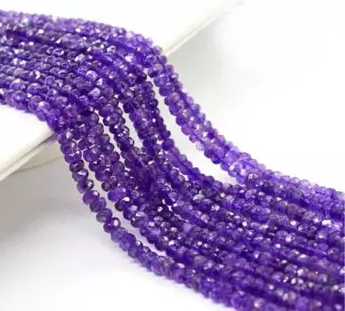 AAA+ аметистовые граненые бусины-рондель, нить 4 мм, натуральный фиолетовый драгоценный камень, бусина для изготовления ювелирных изделий, персонализированный подарок ручной работы 4MM