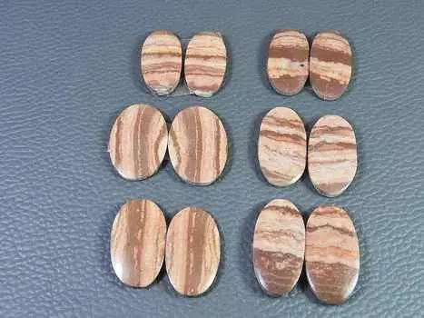 AAA Зебра Джаспер подобранная пара овальных кабошонов россыпью драгоценных камней лот 6 шт 24-26 мм RQ-2828