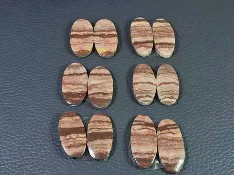 AAA Зебра Джаспер подобранная пара овальных кабошонов россыпью драгоценных камней лот 6 шт 24-26 мм RQ-2826