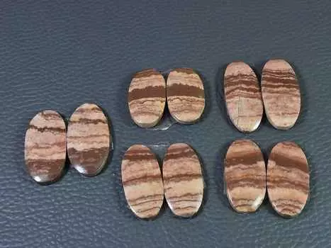 AAA Зебра Джаспер подобранная пара овальных кабошонов россыпью драгоценных камней лот 5 шт 22-28 мм RQ-2833