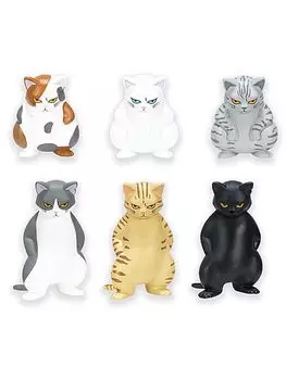 AAGWW 6 шт. Фигурка кошки капсульная игрушка Gacha Gacha игрушка персонаж игрушка набор украшений милая фигурка подарок с диким (Кошачьи Глаза/Объем. 1)