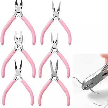 AAGWW Аксессуары для ювелирных изделий Самодельные плоскогубцы Многофункциональные вращающиеся плоскогубцы Старые тиски Круглогубцы Косогубцы 5 размеров Мини-плоскогубцы