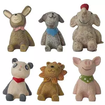 AAGWW gacha gacha игрушка мультяшные фигурки миниатюрные маленькие животные игрушечный набор модель украшения милая фигурка (содержание продукта: мини фигурка животного - B набор 6