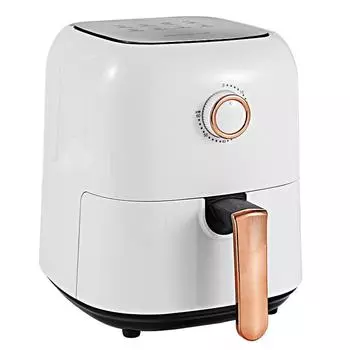 Аэрофритюрница, без дыма, с антипригарным покрытием, электрическая фритюрница на 3 л, многофункциональный домашний картофель фри, яичные пироги, куриные крылышки 1 Standard version белый