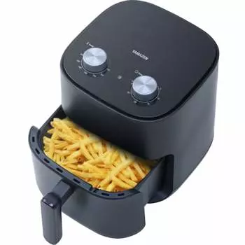 Аэрофритюрница Yamazen, 4,5 л, большая вместимость, электрическая фритюрница, без масла, аэрофритюрница, для 3–5 человек, для домашнего использования, настольная, жареная еда, деликатес, таймер, температура