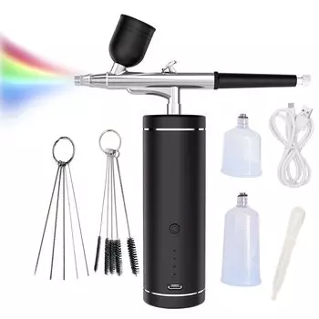 Аэрограф DAIDAIZAI, перезаряжаемый калибр, визуализация остаточного заряда, автоматическая мощность, 3 типа управления переключением, набор компрессоров для наконечников, небольшой