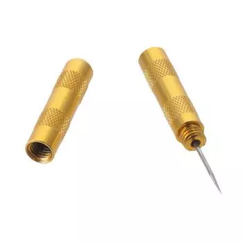 Аэрограф из нержавеющей стали Нейлоновая щетка Черная нейлоновая щетка для очистки Набор золотых игл Набор щеток золотой