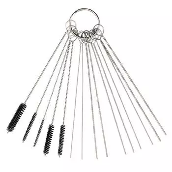 Аэрограф щетки для очистки иглы для мытья комплект из нержавеющей стали с 5 щетками 10 игл для очистки подвесного мотора ATV