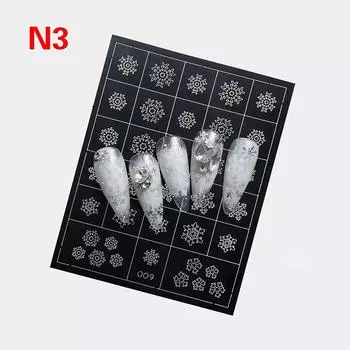Аэрографический трафарет для ногтей Зимняя снежинка Снежная елка Рождественские украшения Наклейки для ногтей Советы по французскому маникюру с аэрографом