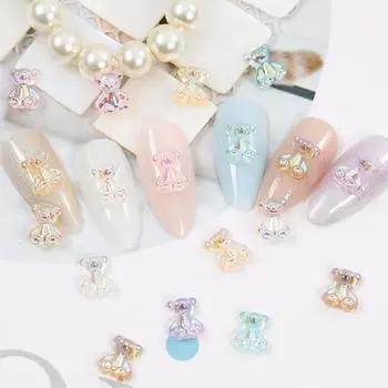 AB Crystal Skirt Shape Bow Ribbon Nail Art Bow Nail Jewelry 3D Украшения для ногтей Стразы для ногтей GZH-40