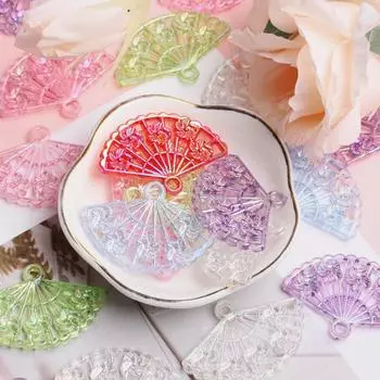 AB Цвет Веер Свободные Бусины DIY Ювелирные Аксессуары Роза 50 шт. Материалы Ручной Работы Модные Листья Свободные Бусины Позолоченные Края Бусины 50pcs разноцветный