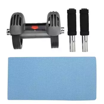 Ab Double Roller Workout System Тренажер для мышц живота Тренажер для дома и тренировок Серый серый