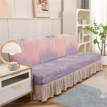 [AB Double Version] Юбка Складной чехол для дивана-кровати Юбка Полный комплект безрукавный чехол для дивана Универсальный для всех сезонов Small size 120-150cm