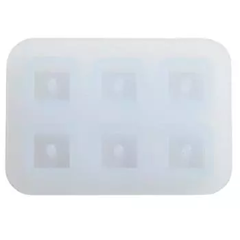 AB Glue Earrings Bracelet Handmade DIY Silicone Cube Round Beads 8mm cube (with holes)