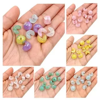 AB Красочные DIY Материалы для ручной работы 10 шт. 2 одинаковых круглых геометрических бусины для изготовления украшений Бусины для сережек, ожерелий, бусин розовый