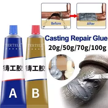 AB ремонтный клей для литья, устойчивый к высоким температурам жидкий металл, сварочный наполнитель, клей для ремонта металла для дефектов литья металла 20g