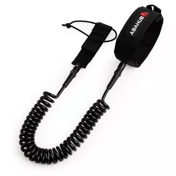 Abahub Premium Coiled SUP Strap Stand Up Paddle Board Leg Rope Black 304CM 7mm Thick Surfboard Snowboard Surfboard