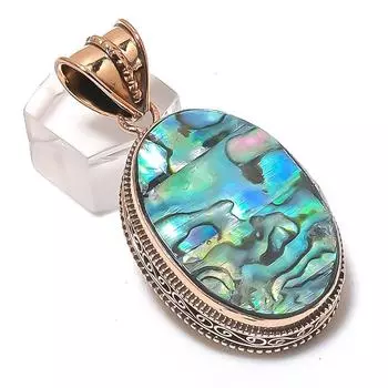 Abalone Shell Handmade Copper Jewelry Pendant 2.17 p1w31