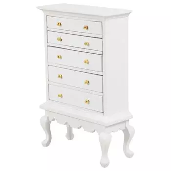 Abaodam Кукольный домик Украшение шкафа Мини-шкаф для дома Миниатюрная модель мебели Миниатюрный комнатный шкаф Миниатюрный кухонный шкаф Миниатюрный шкаф белый