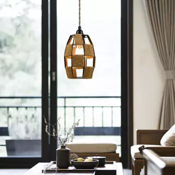 Абажур для лампы, сменный потолочный светильник, плетеный вручную, мини-проволочная клетка, крышка люстры для