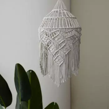 Абажур для лампы в стиле бохо, потолочный абажур для лампы в стиле макраме, плетеные светильники ручной работы для