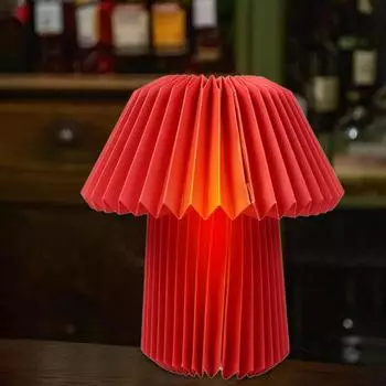 Абажур для лампы Yousheng Red Mushroom складной дизайн термостойкий ручной работы декоративный абажур подвесное украшение красный