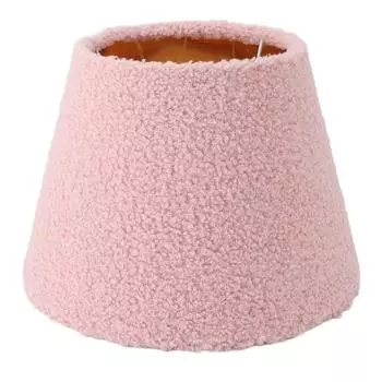 Абажур для настольной лампы из плюшевой ткани, конический, простой, изысканный, для лампочек E27 E14, для торшеров розовый