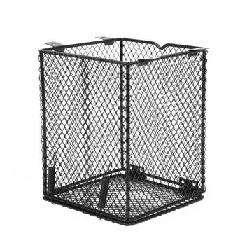 Абажур для рептилий с защитой от ожогов, квадратный, из нержавеющей стали, сетка для обогрева рептилий, чехол для ящерицы