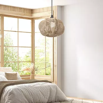 Абажур из бумажной веревки ручной работы для потолочного вентилятора и светильника в спальне S