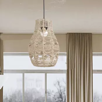 Абажур из джута ручной работы для современного домашнего освещения 20cmx30cm