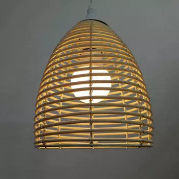 Абажур из искусственного ротанга, потолочный светильник, сменный абажур E27 для кухни