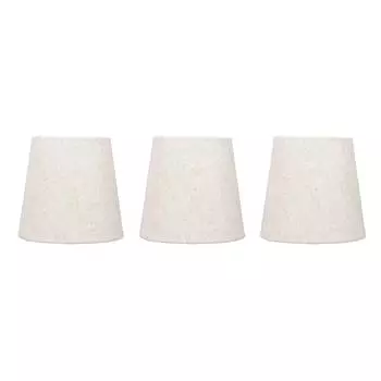 Абажур из льна 3 шт. 5,9 X 5,5 X 4,3 дюйма, современный абажур для люстры, свечной стены