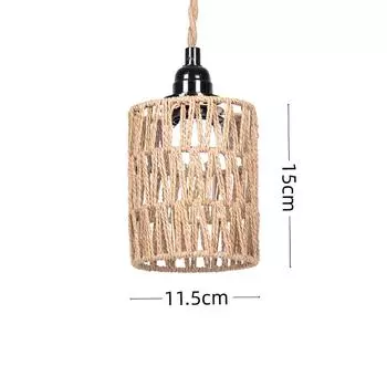 Абажур из ротанга 11,5X14,5 см, подвесной светильник, абажур ручной работы в богемном стиле, для дома, кафе, отеля, потолочный светильник, крышка