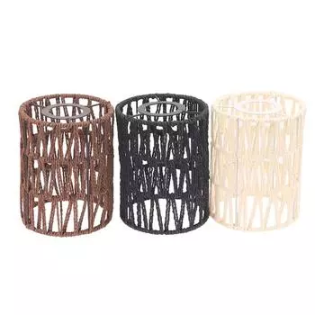 Абажур из ротанга 11,5X14,5 см, подвесной светильник, абажур в стиле бохо, плетеный вручную, для домашнего кафе, потолочный светильник, крышка