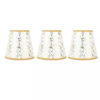 Абажур из ткани с зажимом для установки, современные абажуры из ткани для люстры с лампочкой E14, настольной лампы золотистый