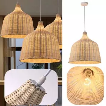Абажур из виноградной лозы, отель с проживанием в семье, ресторан, чайная комната, креативная персонализированная люстра ручной работы в стиле ретро One Size коричневый